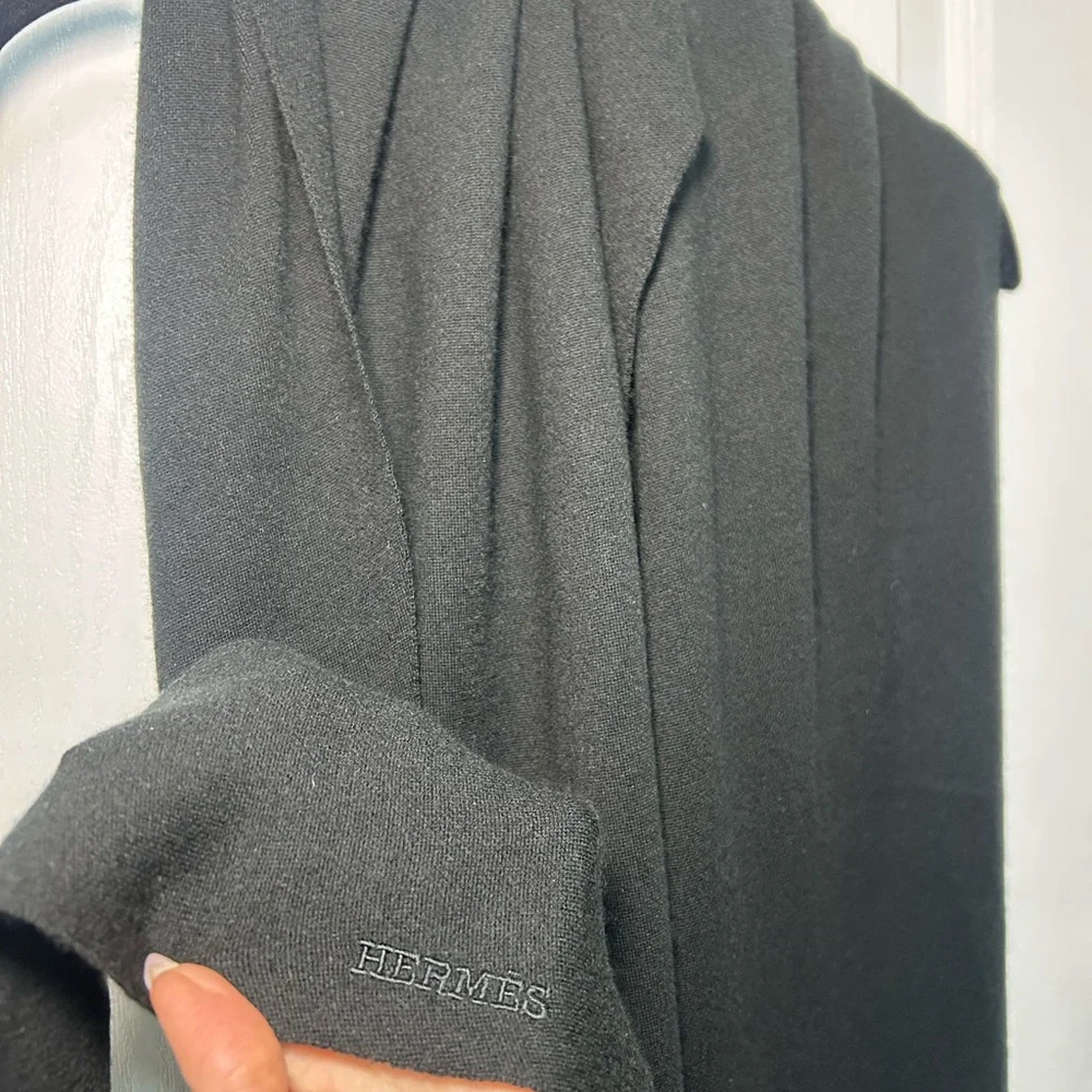 Hermes Black Cashmere Scarf - Picture 2 of 6